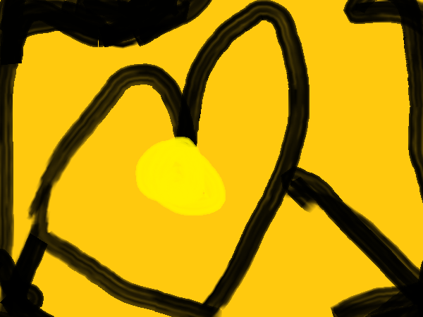 hand hartje zonsondergang 